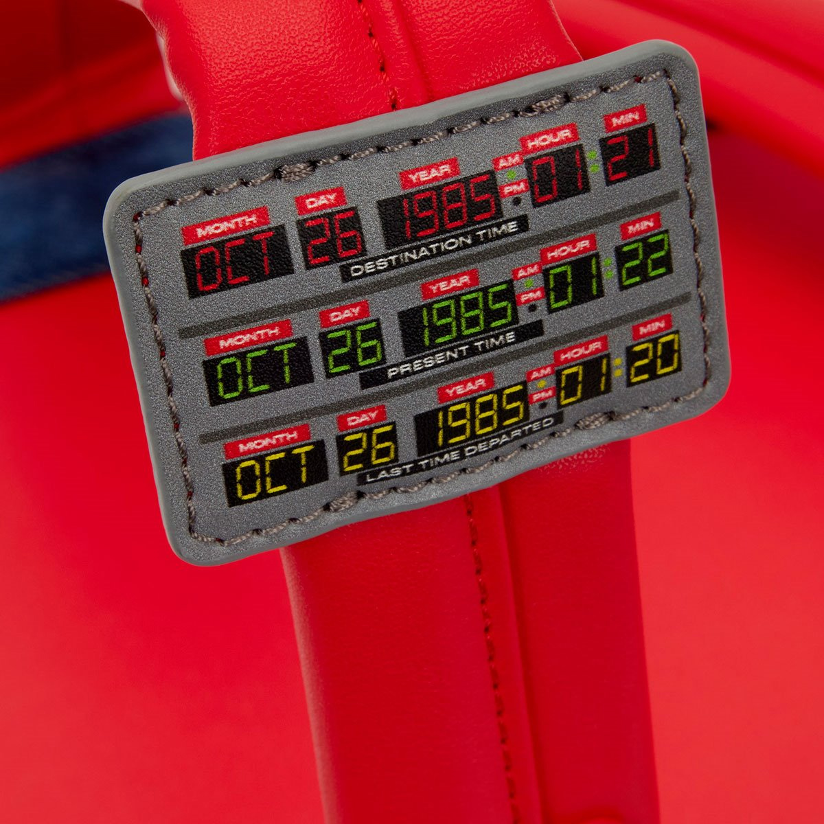 Mini-Mochila Marty McFly Colete Acolchoado Vermelho de De Volta para o Futuro