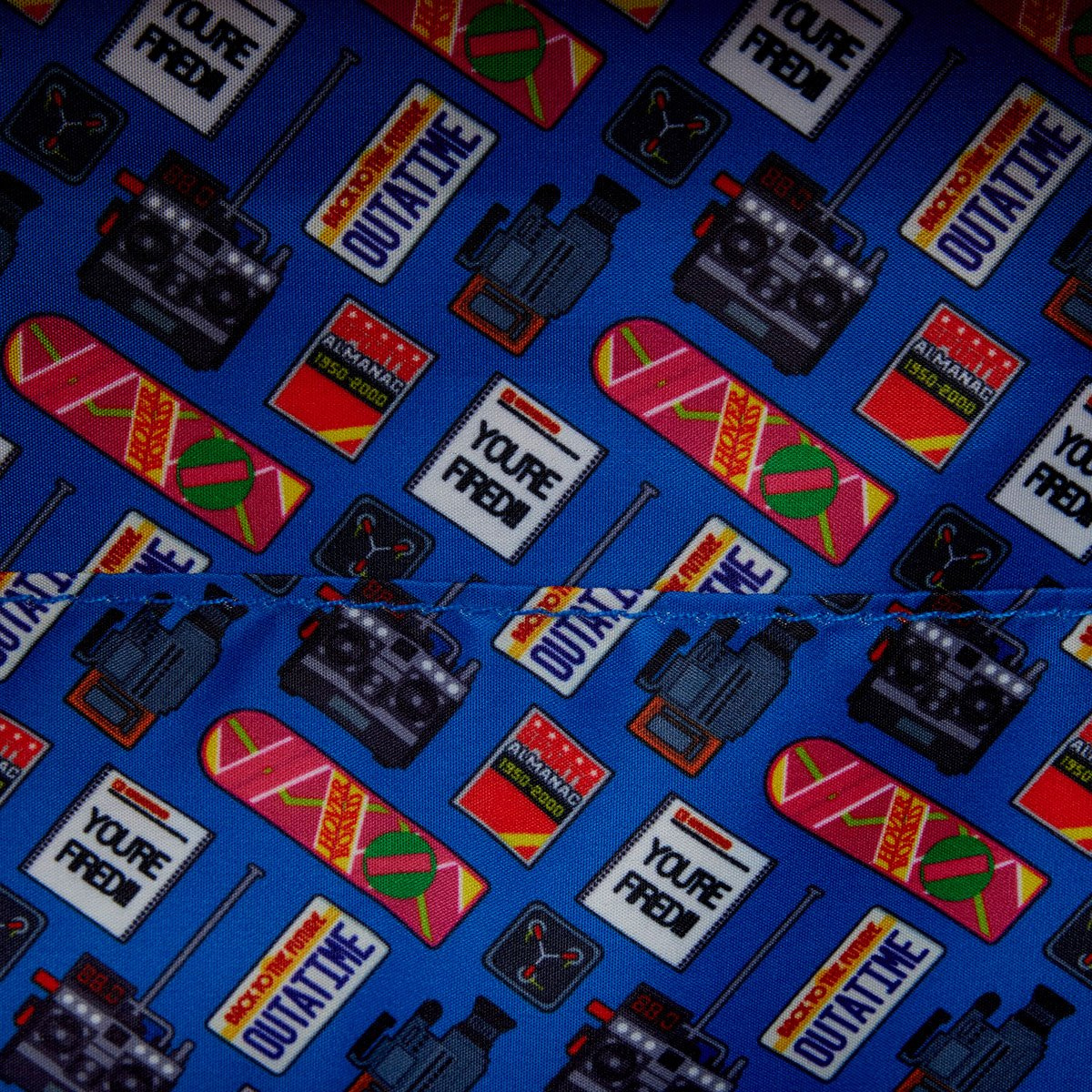 Mini-Mochila Marty McFly Colete Acolchoado Vermelho de De Volta para o Futuro