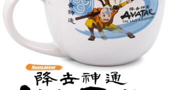 Caneca de Sopa Avatar: A Lenda de Aang com o Nômade do Ar e Seu Companheiro Momo