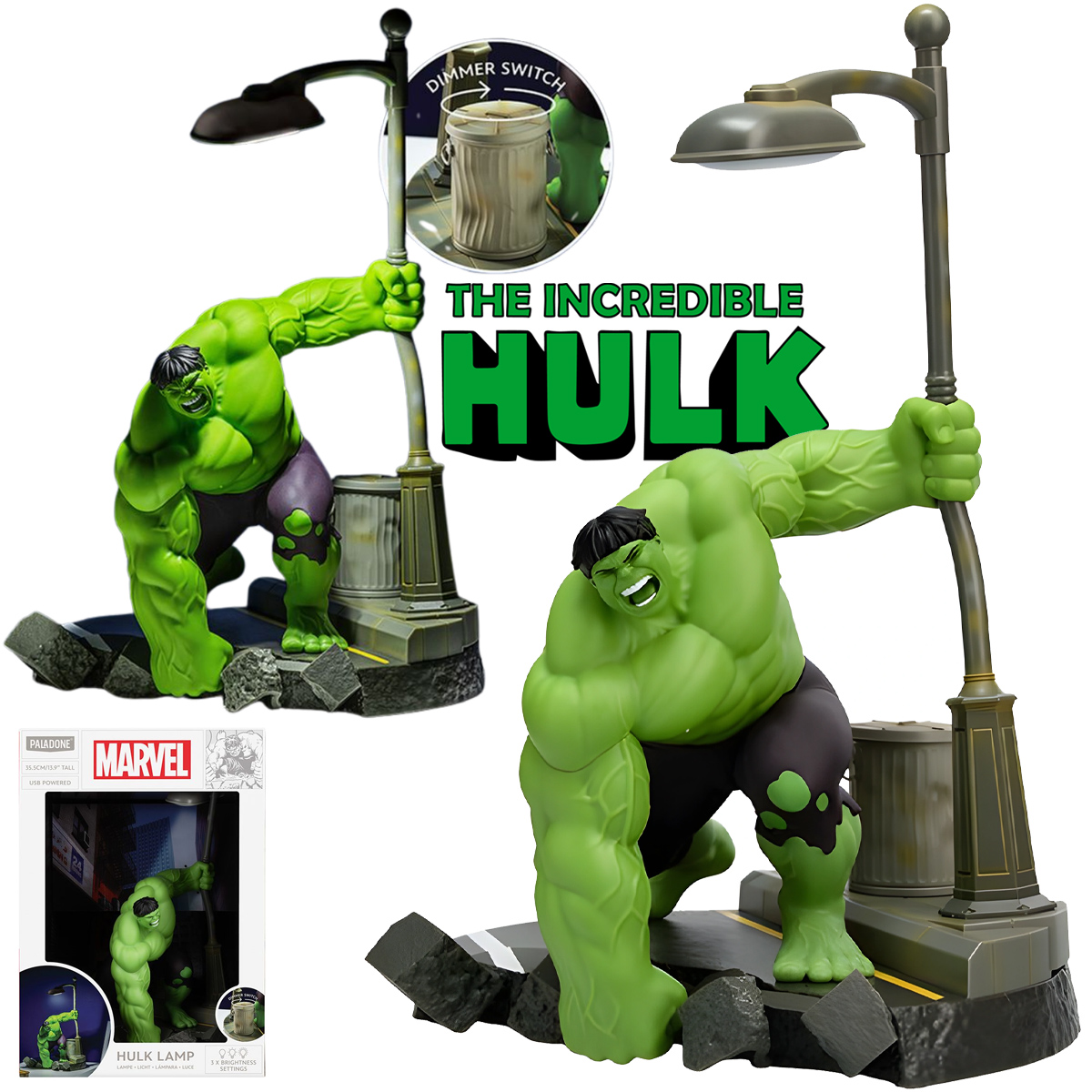 Luminária Diorama Incrível Hulk (Marvel)