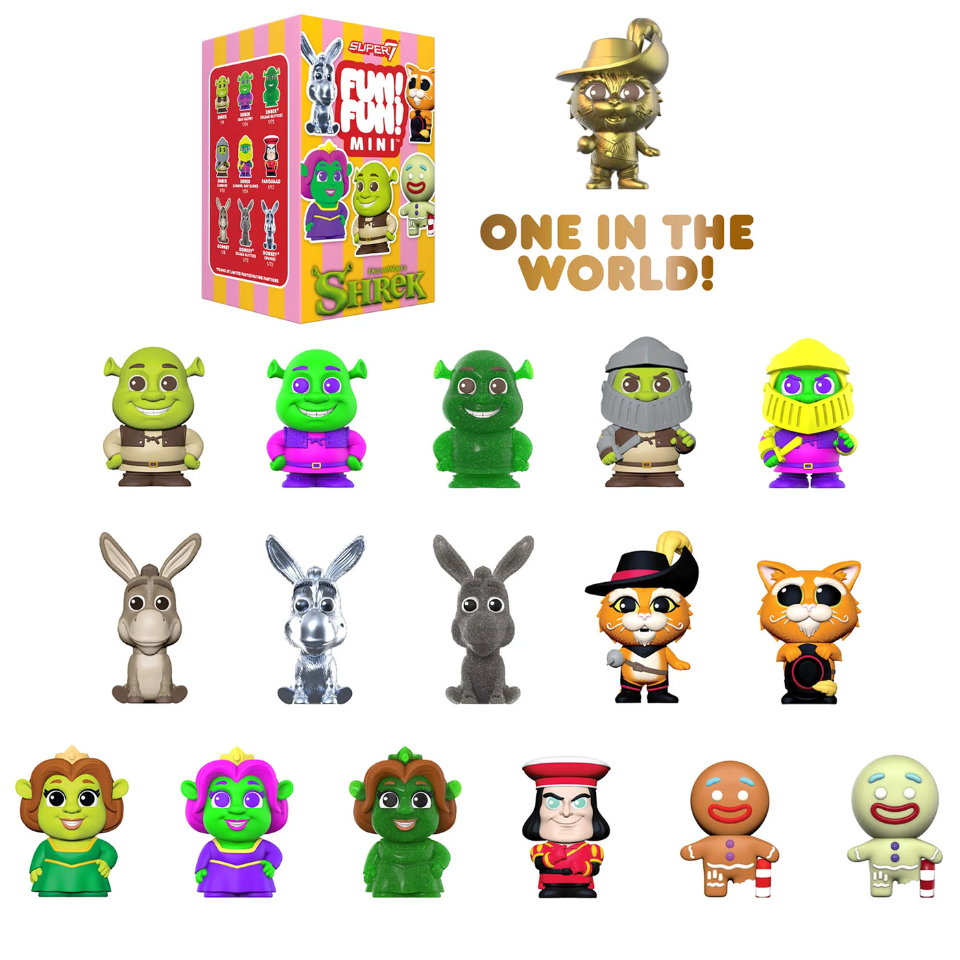 Shrek FUN! FUN! MINI com 16 Mini-Figuras de Vinil (Blind Box)