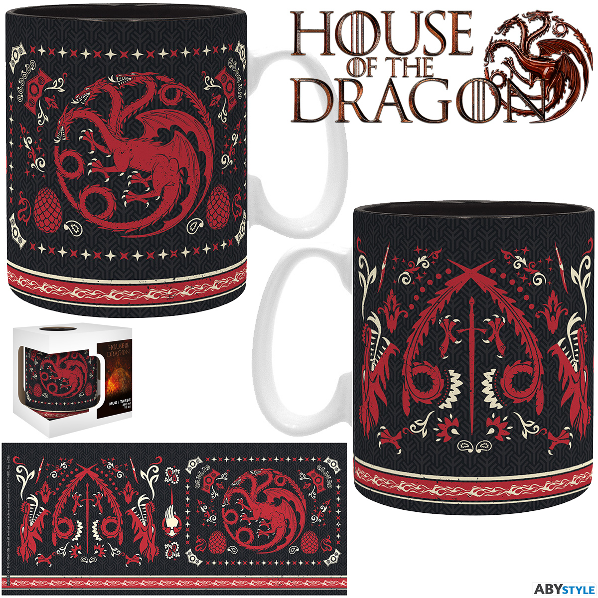 Caneca da Casa Targaryen de House of the Dragon (A Casa do Dragão)