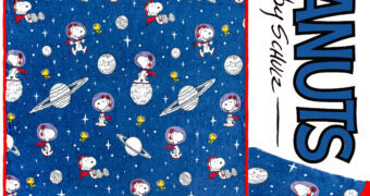 Cobertor de Lance Peanuts com os Astronautas Snoopy e Woodstock em Aventura Cósmica