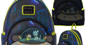 Mini-Mochila Rick and Morty Fosforescente com a Nave Interdimensional Space Cruiser