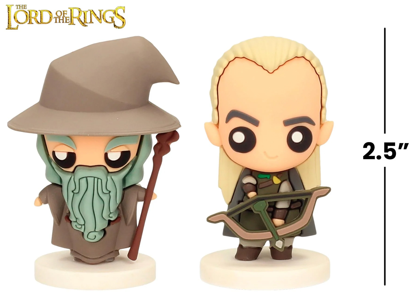 Mini-Figuras Pokis Gandalf e Legolas de O Senhor dos Anéis