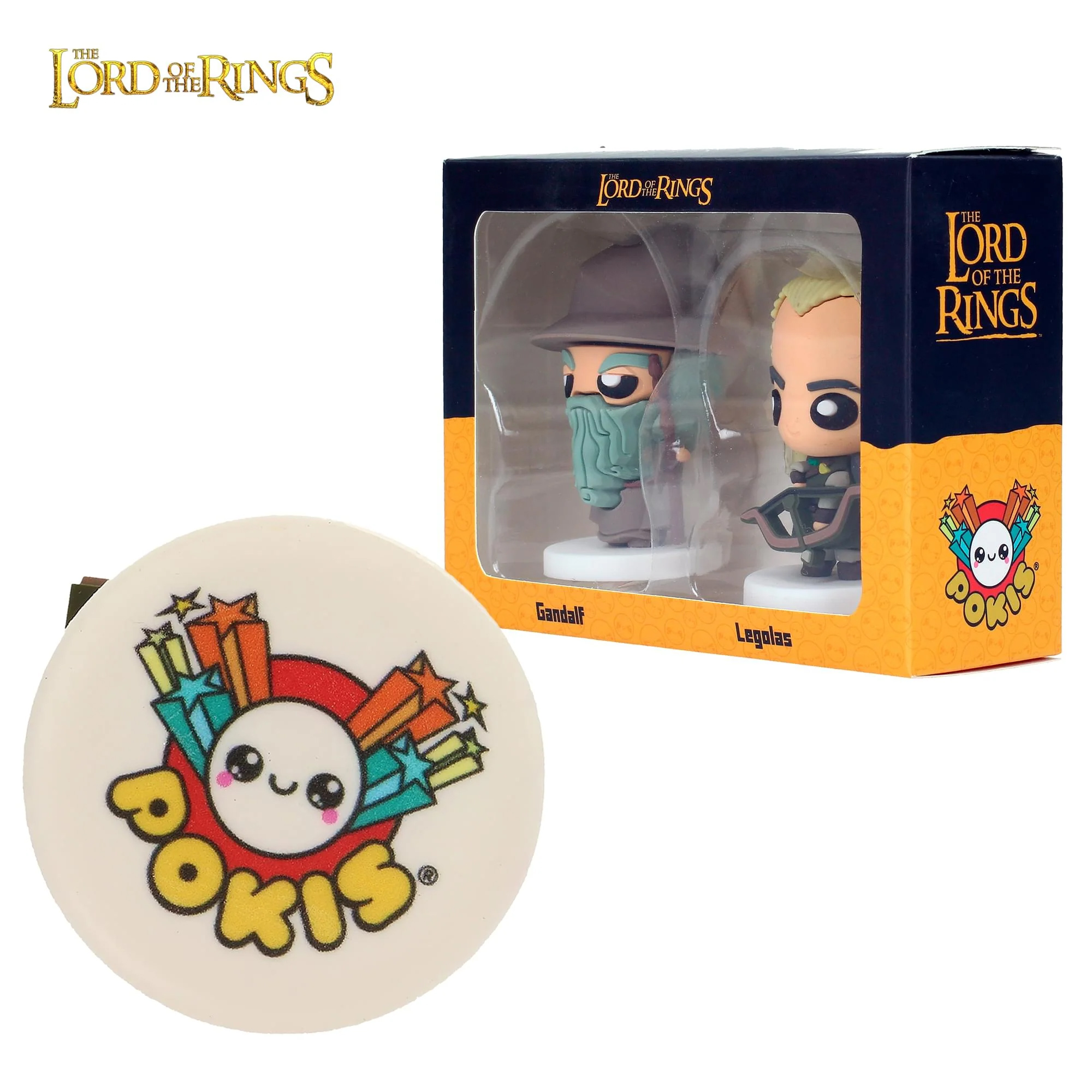 Mini-Figuras Pokis Gandalf e Legolas de O Senhor dos Anéis