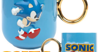 Caneca Sonic com Alça Anel Dourado