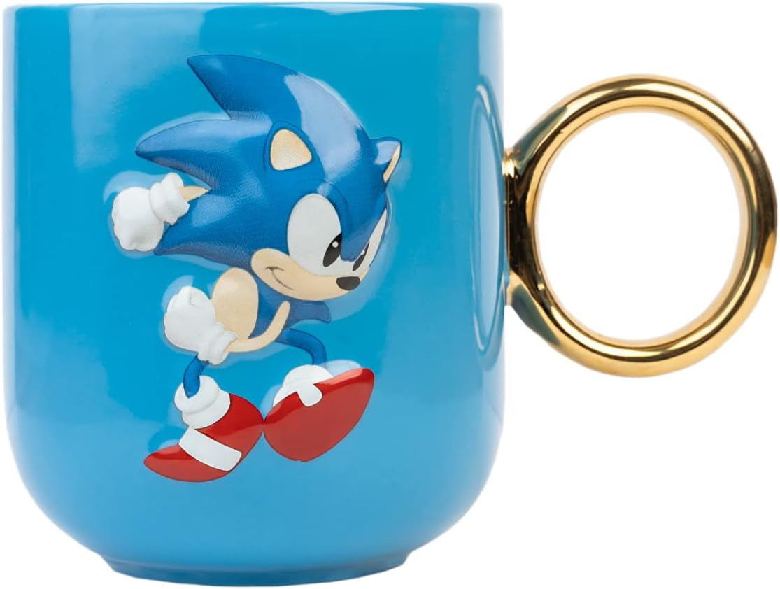 Caneca Sonic com Alça Anel Dourado