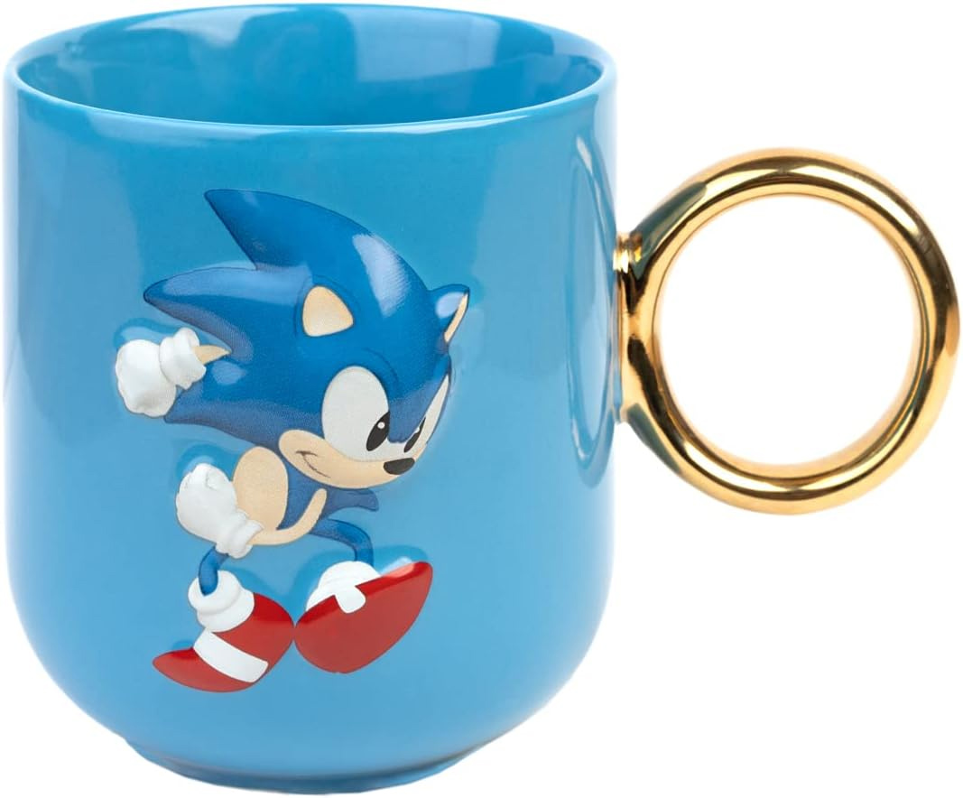Caneca Sonic com Alça Anel Dourado