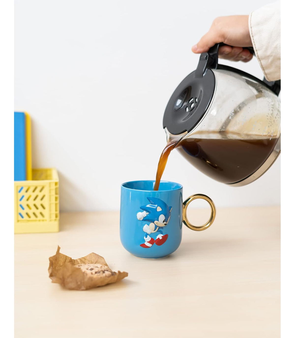 Caneca Sonic com Alça Anel Dourado