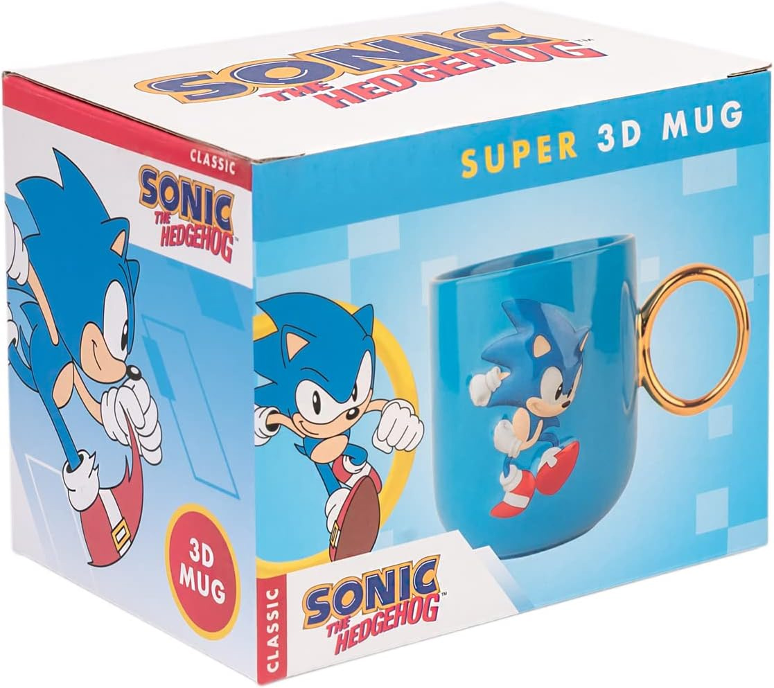 Caneca Sonic com Alça Anel Dourado