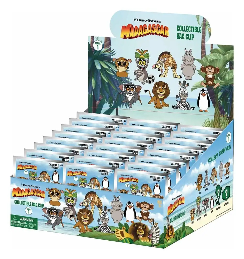 Chaveiros Madagascar 3D Figural Bag Clips (DreamWorks)