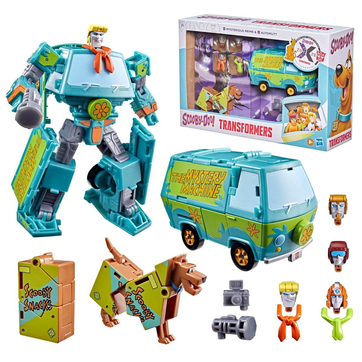 Robôs Scooby-Doo Transformers Crossover: Mysterious Prime & Automutt