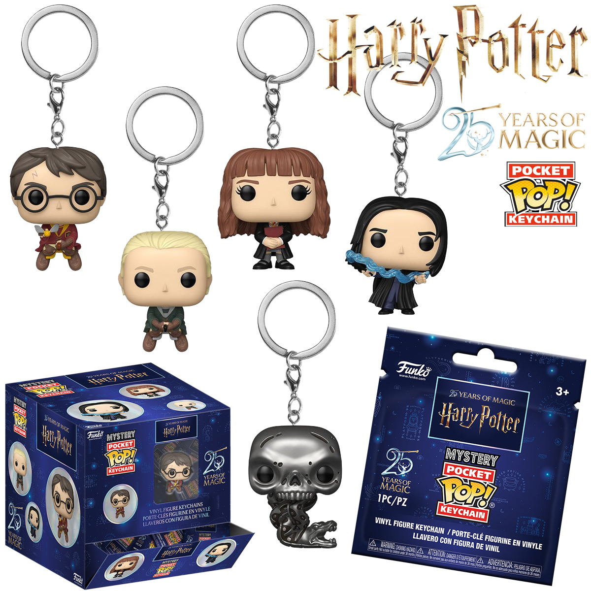 Chaveiros Funko Pocket Pop! 25 Anos de Harry Potter e a Pedra Filosofal