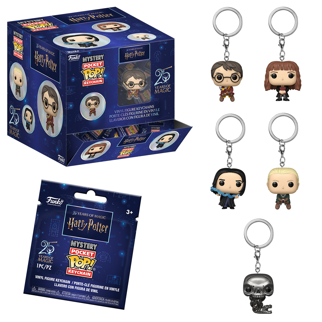 Chaveiros Funko Pocket Pop! 25 Anos de Harry Potter e a Pedra Filosofal
