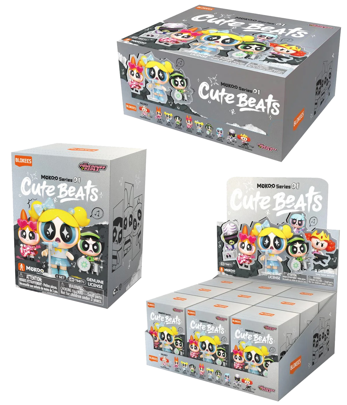 The Powerpuff Girls “Cute Beats” Mokoo Mini Model Kits