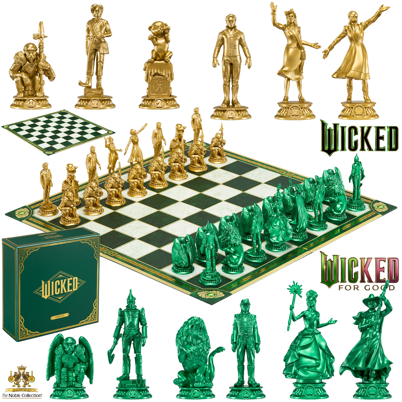 Xadrez da Terra de Oz com Peças dos Filmes Wicked e Wicked: Para Sempre