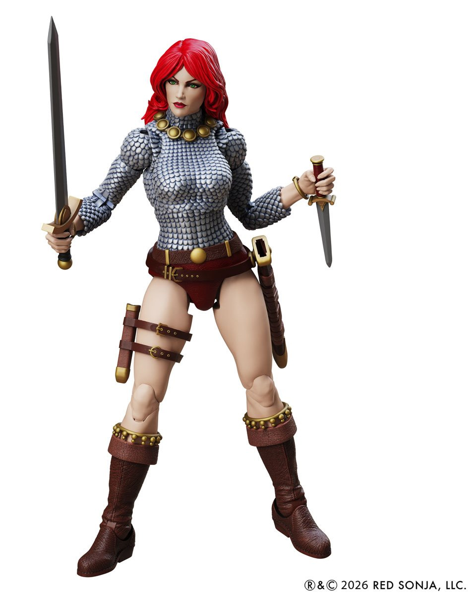 Action Figure Red Sonja Epic H.A.C.K.S. da Minissérie em Quadrinhos “Immortal Red Sonja”