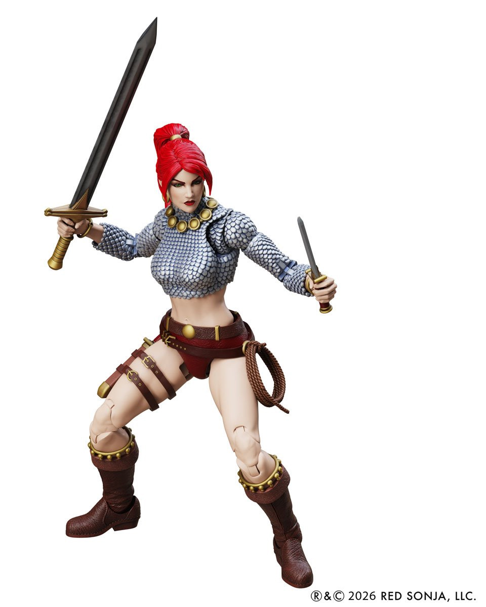 Action Figure Red Sonja Epic H.A.C.K.S. da Minissérie em Quadrinhos “Immortal Red Sonja”