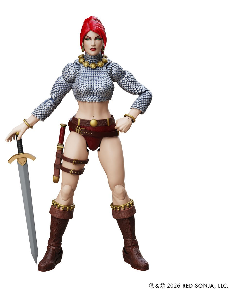 Action Figure Red Sonja Epic H.A.C.K.S. da Minissérie em Quadrinhos “Immortal Red Sonja”