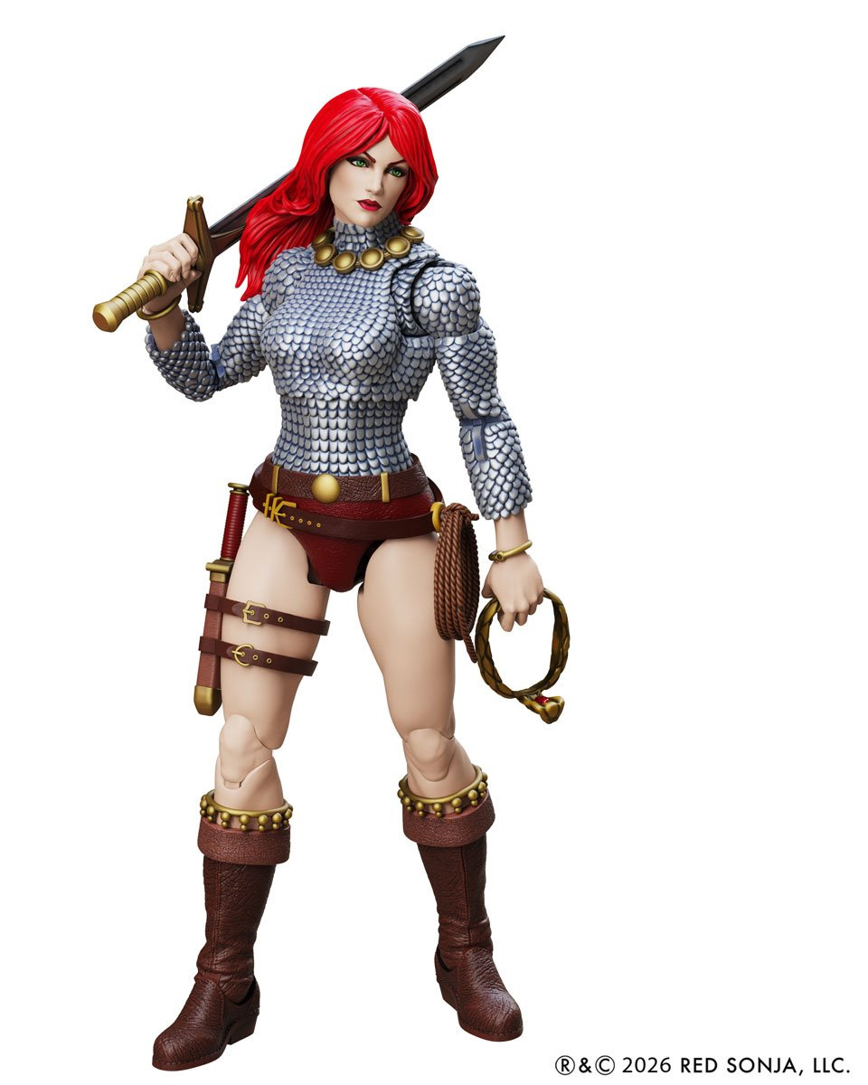 Action Figure Red Sonja Epic H.A.C.K.S. da Minissérie em Quadrinhos “Immortal Red Sonja”