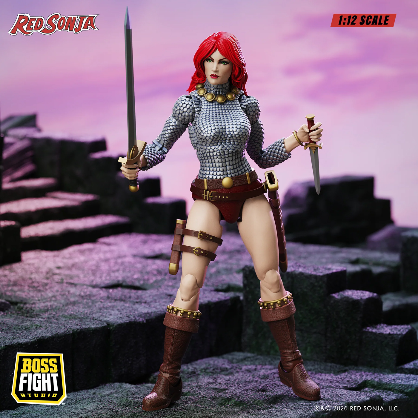 Action Figure Red Sonja Epic H.A.C.K.S. da Minissérie em Quadrinhos “Immortal Red Sonja”