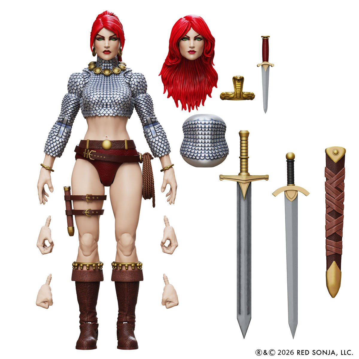Action Figure Red Sonja Epic H.A.C.K.S. da Minissérie em Quadrinhos “Immortal Red Sonja”