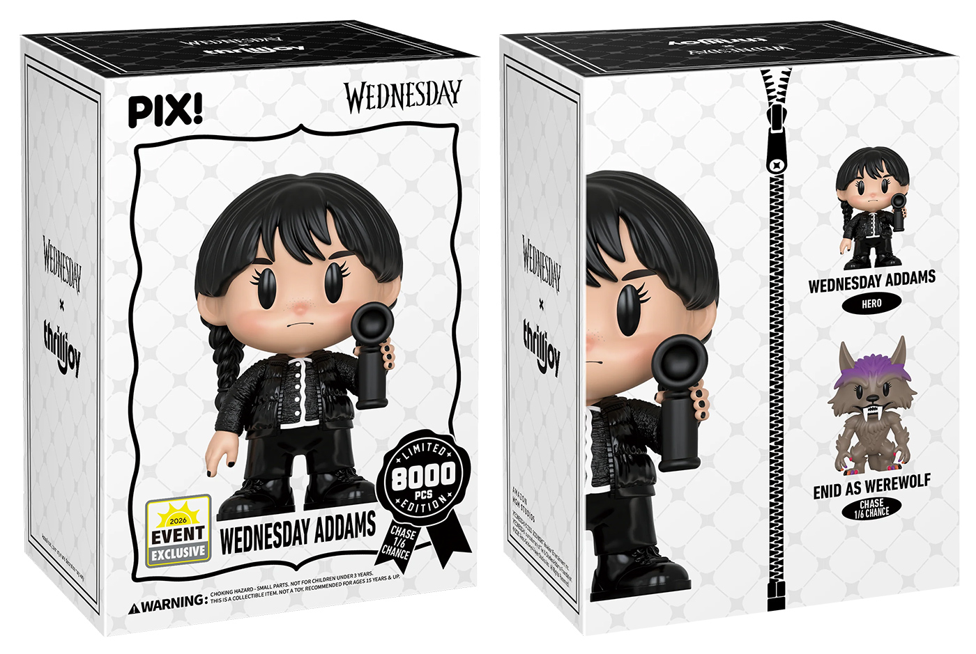 Boneca Wandinha Addams PIX! com Chance da Enid Lobisomem