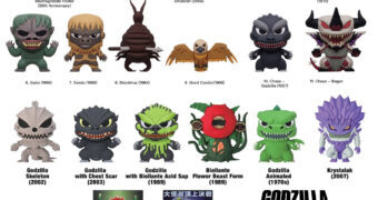 Chaveiros Godzilla 3D Figural Bag Clips (Séries 7 e 8)