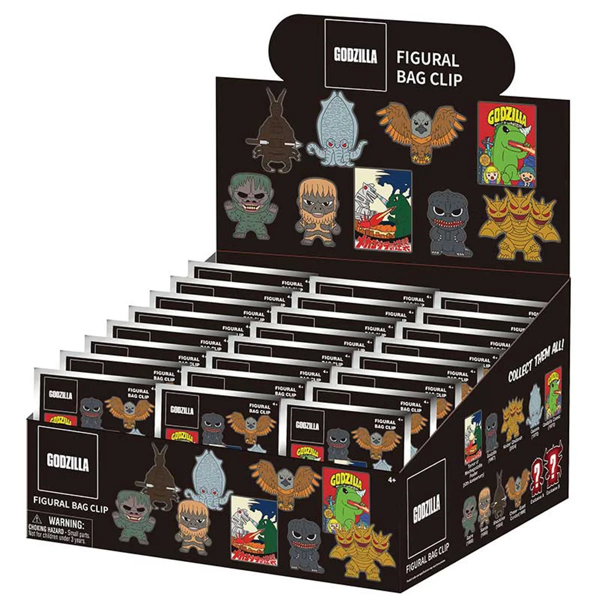 Chaveiros Godzilla 3D Figural Bag Clips (Séries 7 e 8)