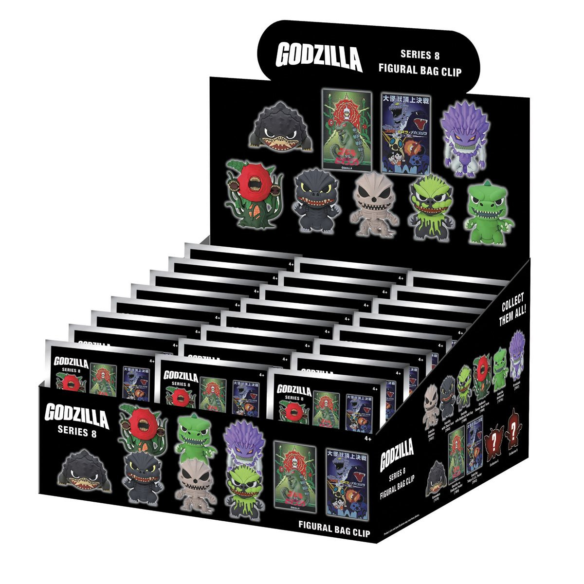 Chaveiros Godzilla 3D Figural Bag Clips (Séries 7 e 8)