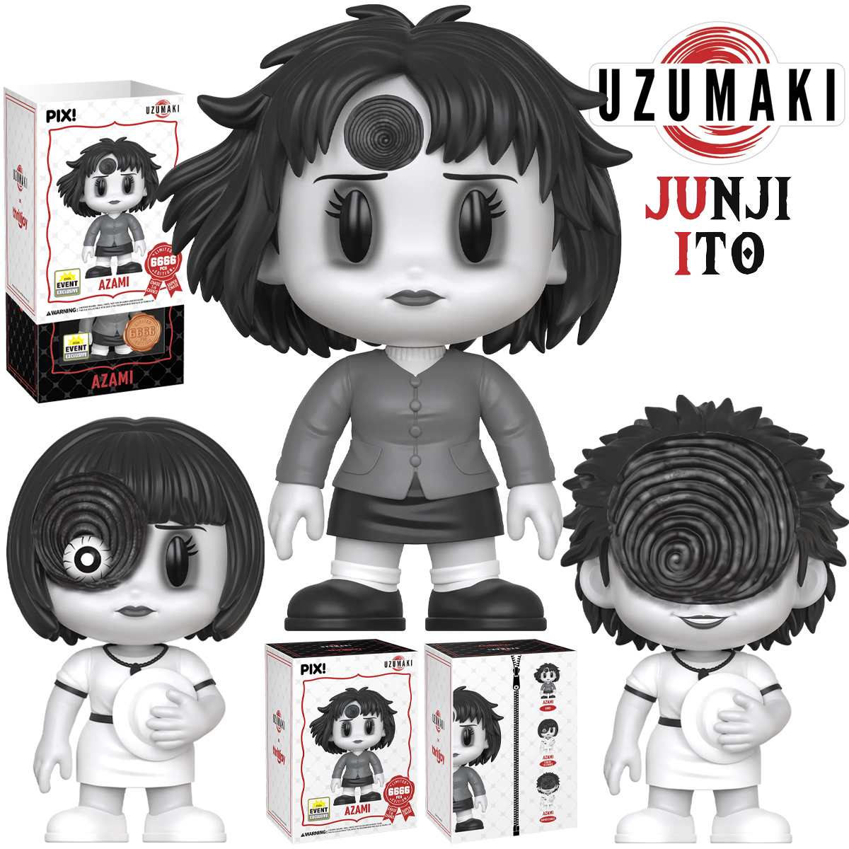 Bonecas Azami Kurotani PIX! do Mangá Uzumaki de Junji Ito