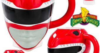 Caneca 3D Capacete T-Rex do Ranger Vermelho dos Power Rangers