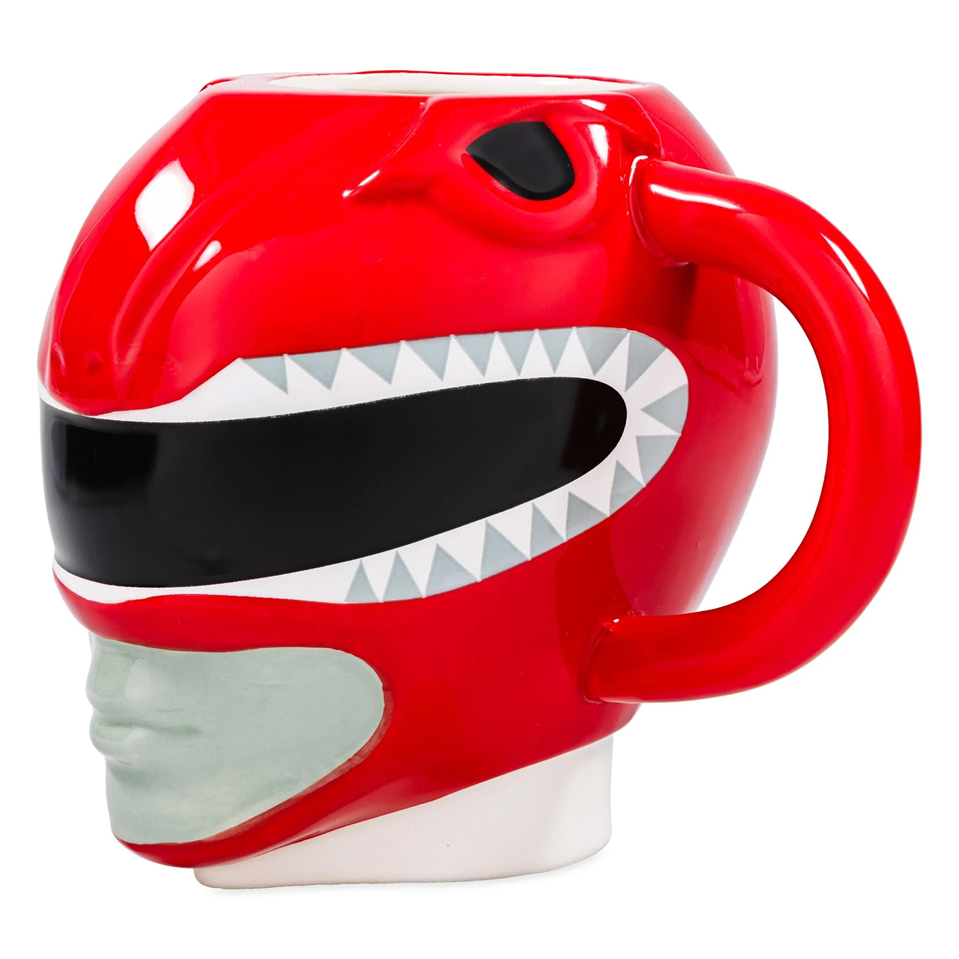 Caneca 3D Capacete T-Rex do Ranger Vermelho dos Power Rangers