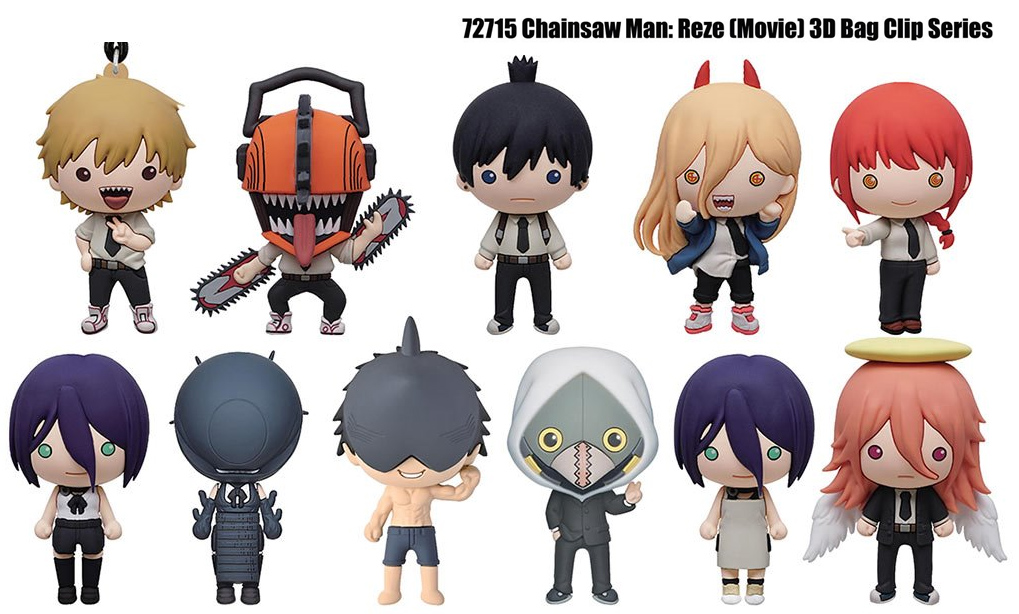 Chaveiros Chainsaw Man: O Filme - Arco da Reze 3D Foam Bag Clips