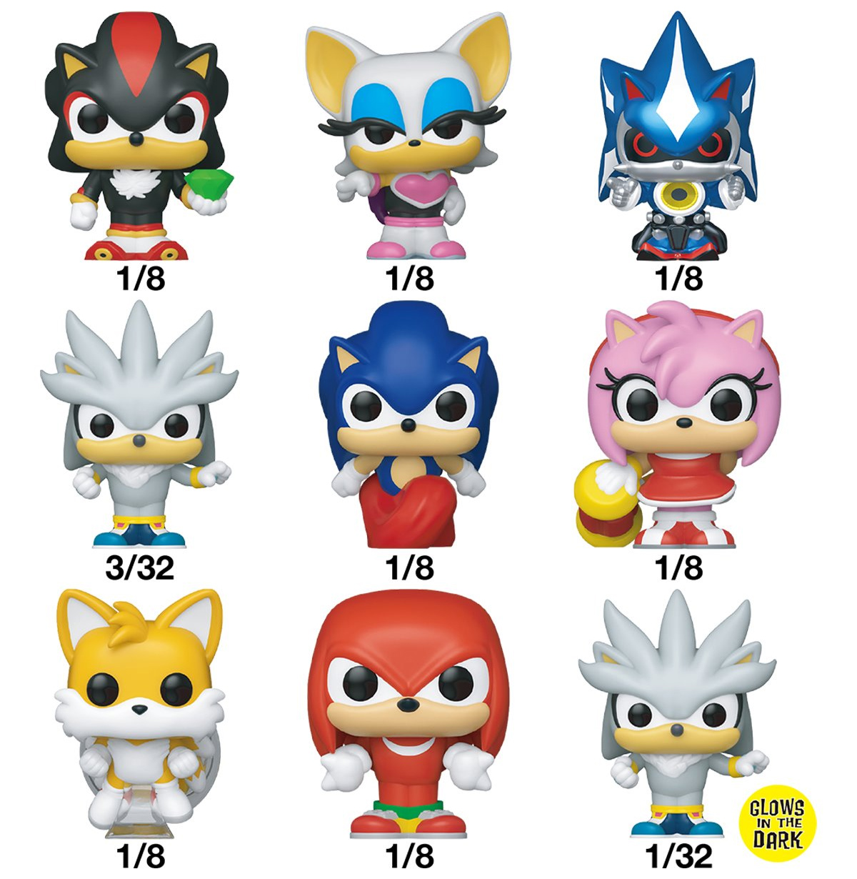 Micro-Figuras Sonic the Hedgehog Bitty Pop! com 2,3 cm de Altura (Blind Bag)