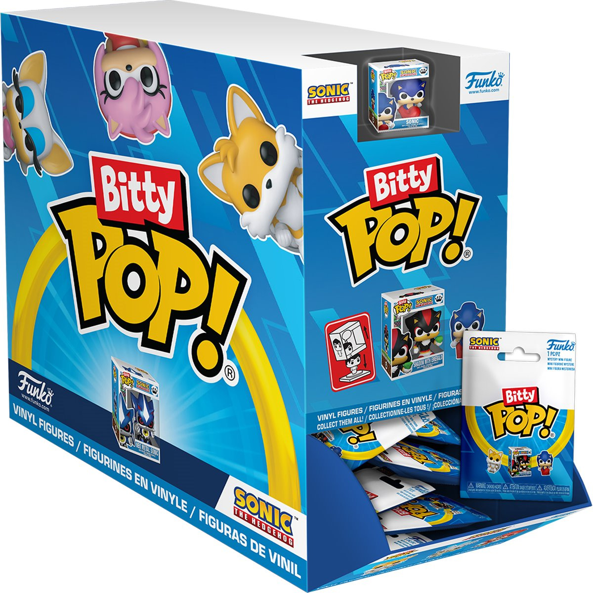 Micro-Figuras Sonic the Hedgehog Bitty Pop! com 2,3 cm de Altura (Blind Bag)