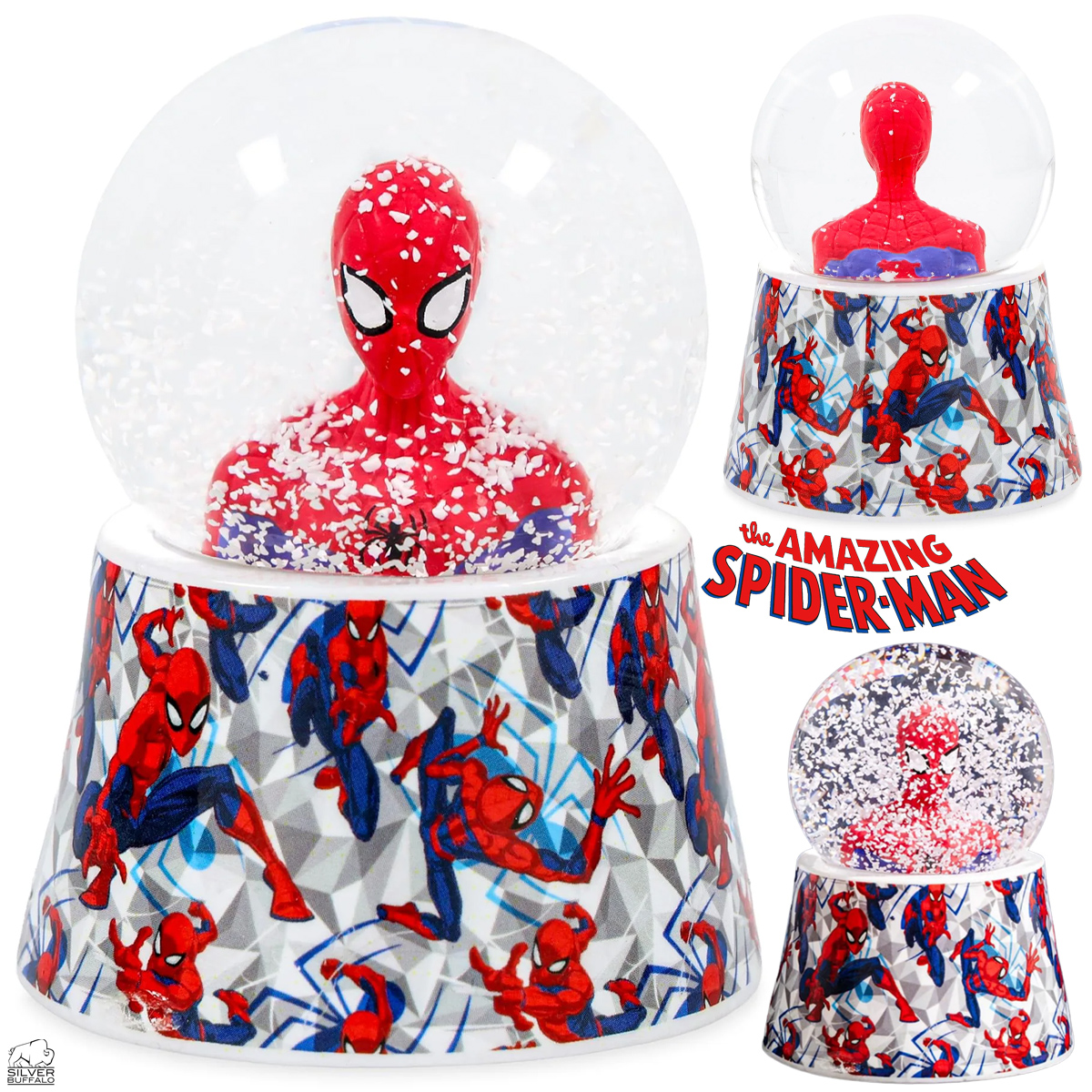 Mini Globo de Neve Iluminado com o Homem-Aranha (Marvel)