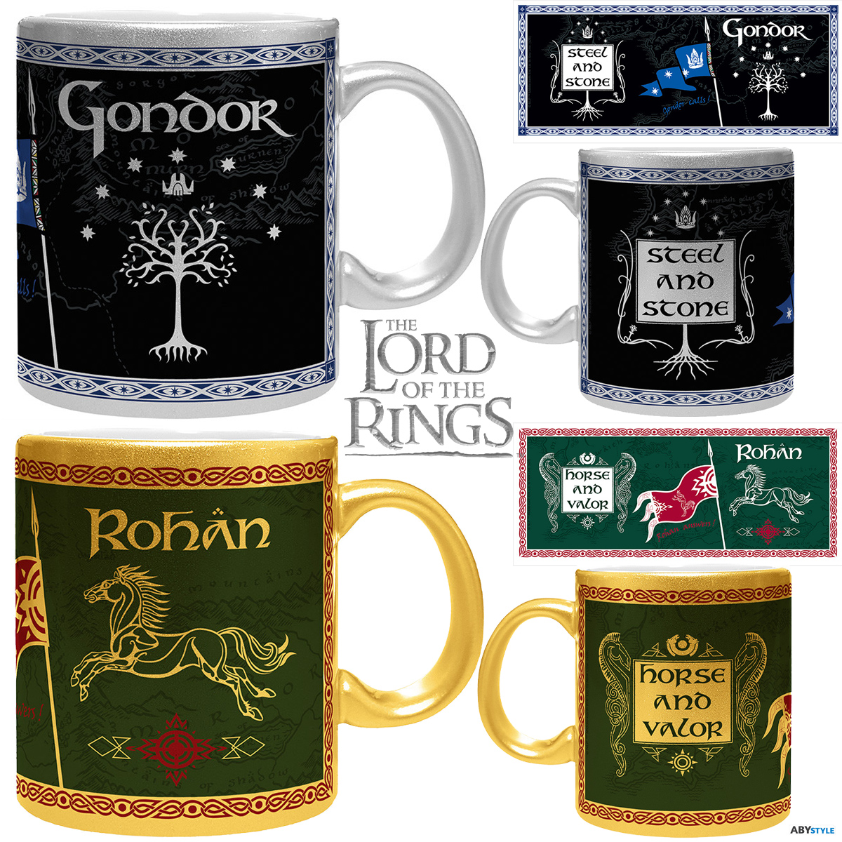 Canecas dos Reino dos Homens na Terra-Média: Gondor e Rohan (O Senhor dos Anéis)