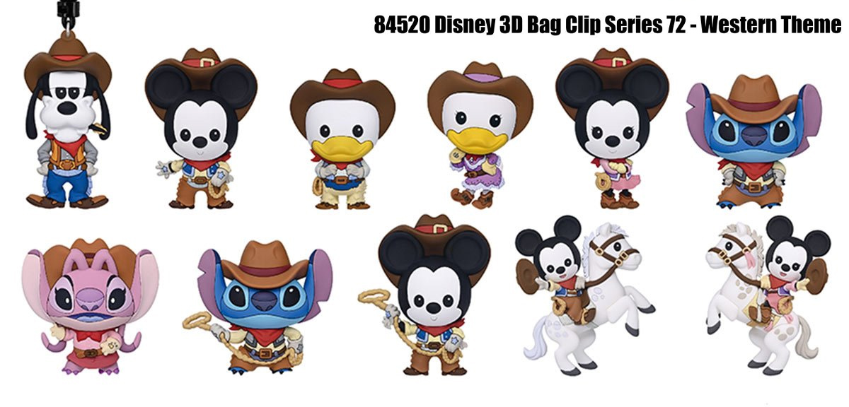 Chaveiros Disney do Velho Oeste 3D Figural Bag Clips