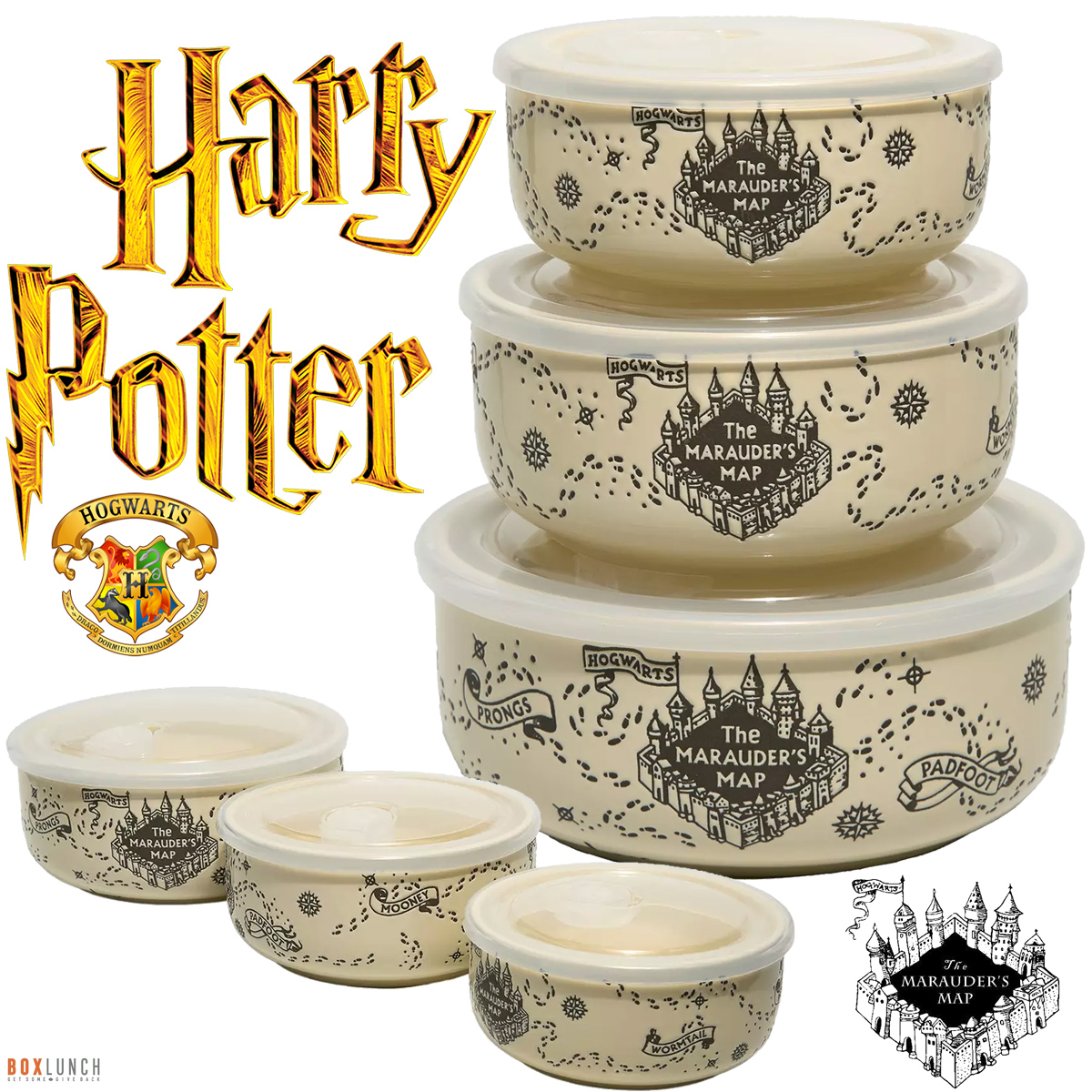 Conjunto de Potes Mapa do Maroto de Harry Potter
