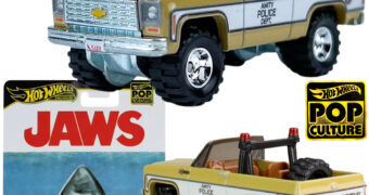 Camionete Chevy Blazer “Amity Police” Hot Wheels Premium do Chefe Brody no Filme Tubarão