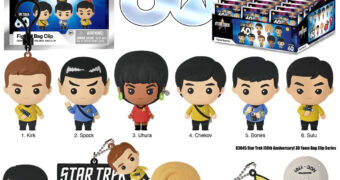 Chaveiros Star Trek TOS 60 Anos 3D Foam Bag Clips