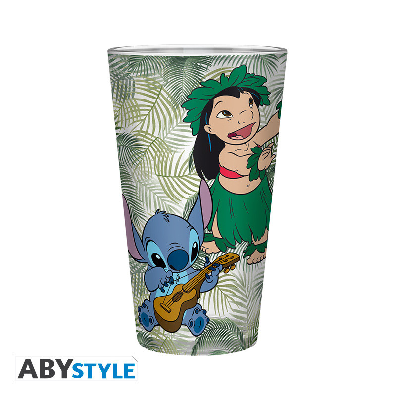 Copo de Vidro Grande Lilo & Stitch “Ohana Significa Família”