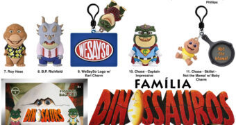 Chaveiros Família Dinossauros 3D Foam Bag Clips com Dino da Silva Sauro e outros