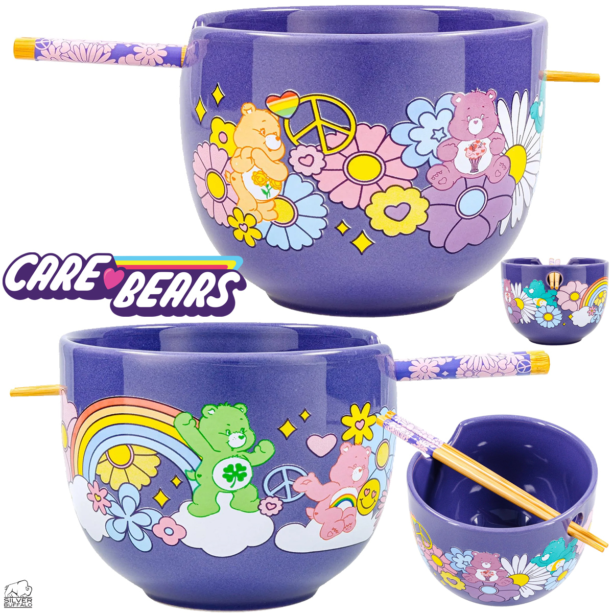 Tigela Ramen Ursinhos Carinhosos “Flower Power” (Care Bears)