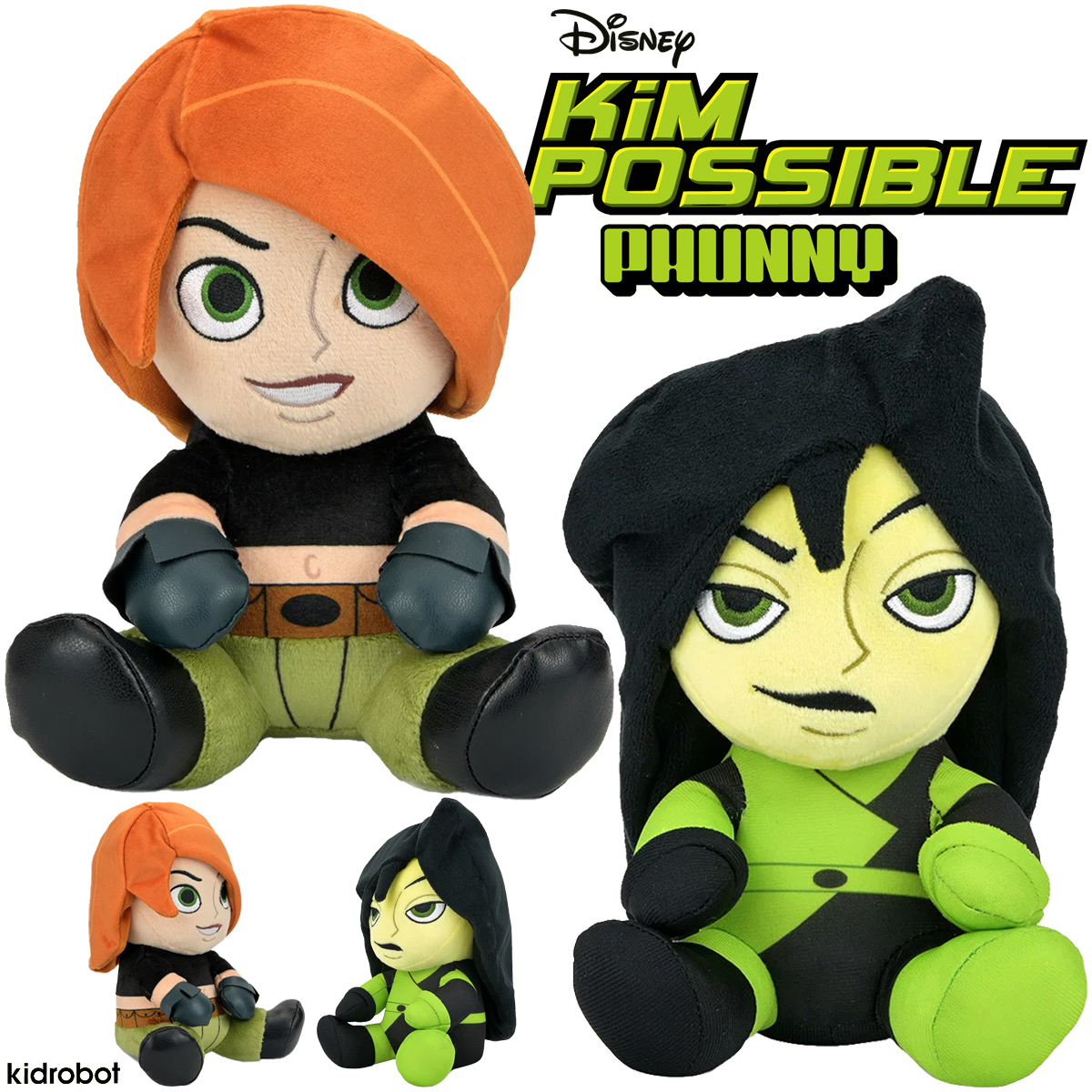 Bonecas de Pelúcia Kim Possible e Shego Phunny (Kidrobot)
