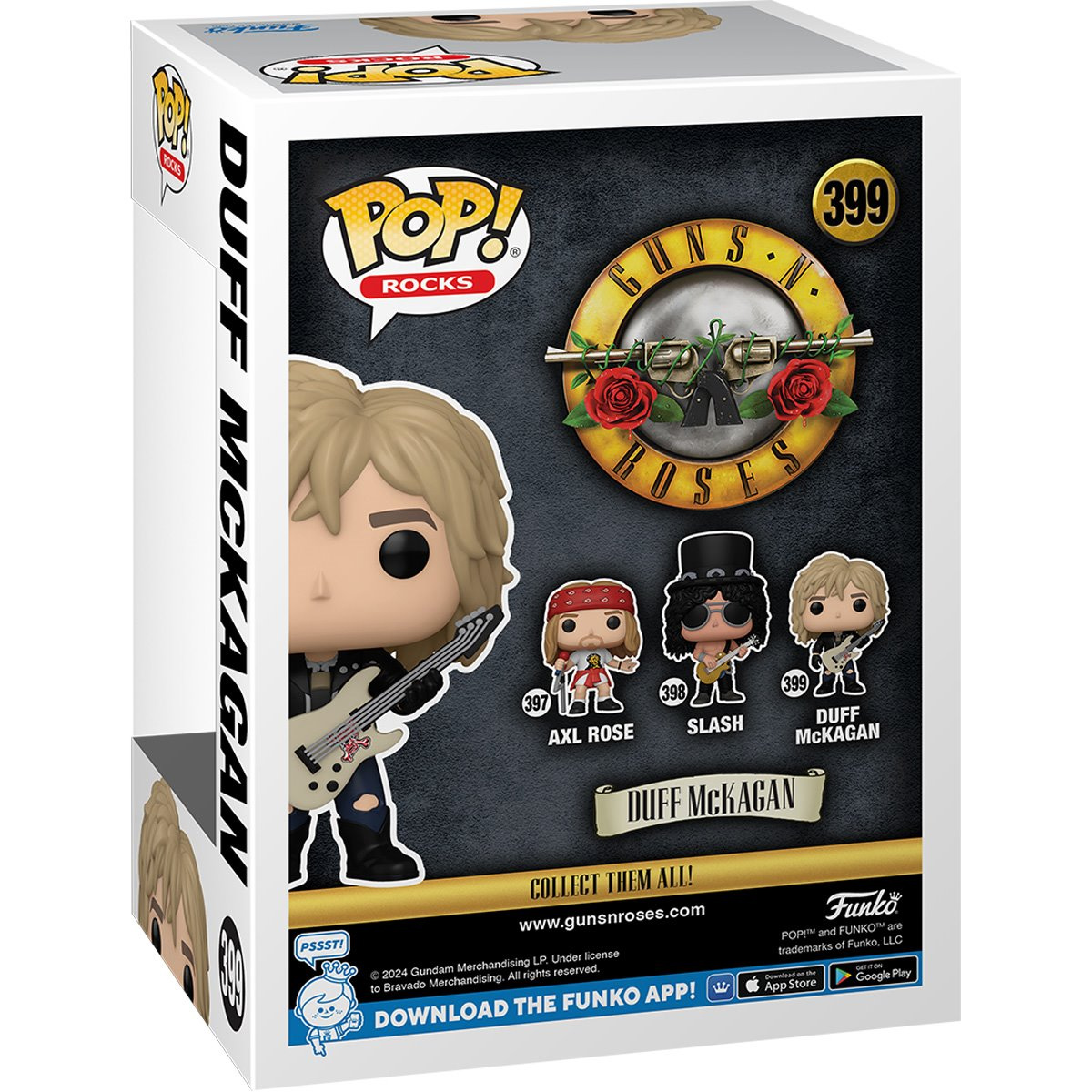 Bonecos Pop! Rocks Guns N’ Roses Anos 80 e 90