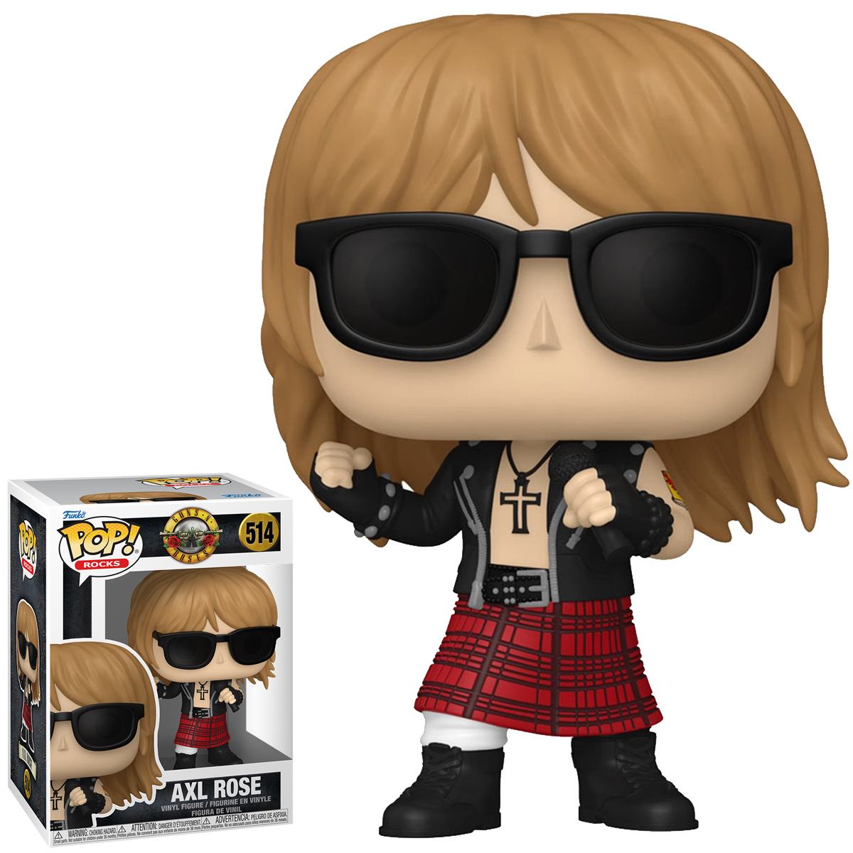 Bonecos Pop! Rocks Guns N’ Roses Anos 80 e 90