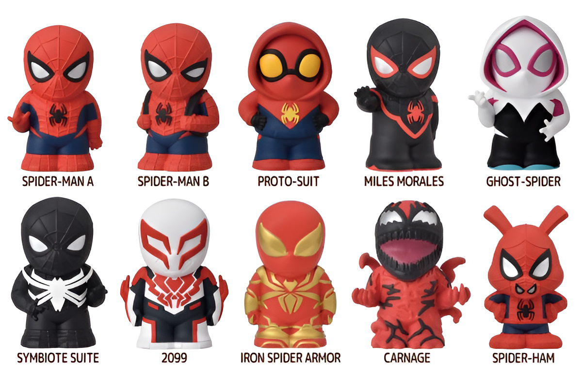 Dedoches Homem-Aranha Sofvi Puppet com 10 Versões do Aranhaverso